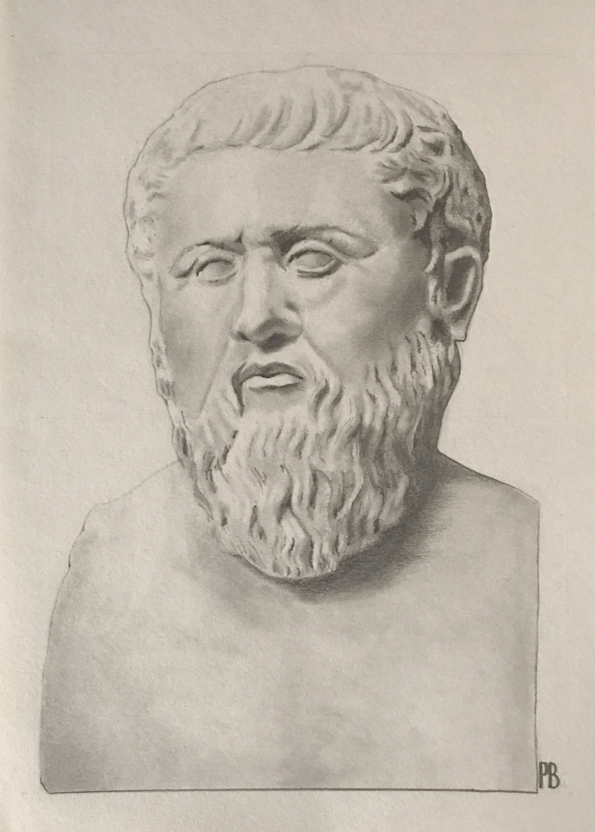 Plato bust sketch